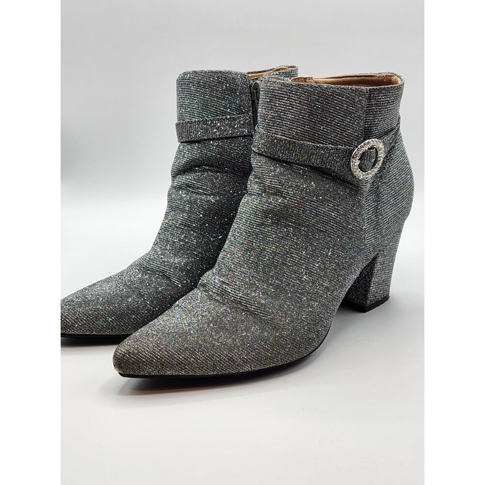 LifeStride Sparkle pointed toe metallic fabric ankle boot
